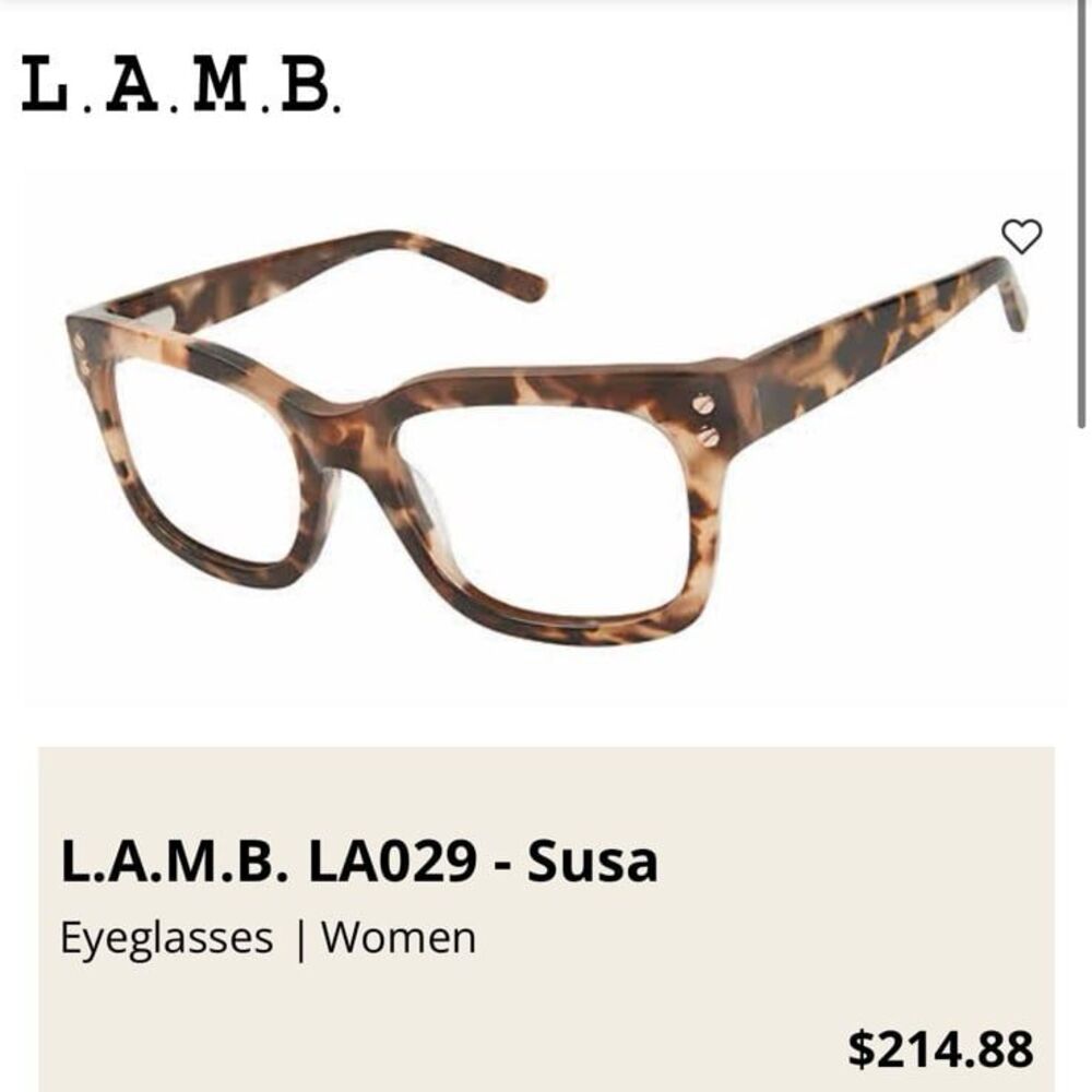 LAMB Susa Tortoiseshell Glasses Frames Eyewear LA029